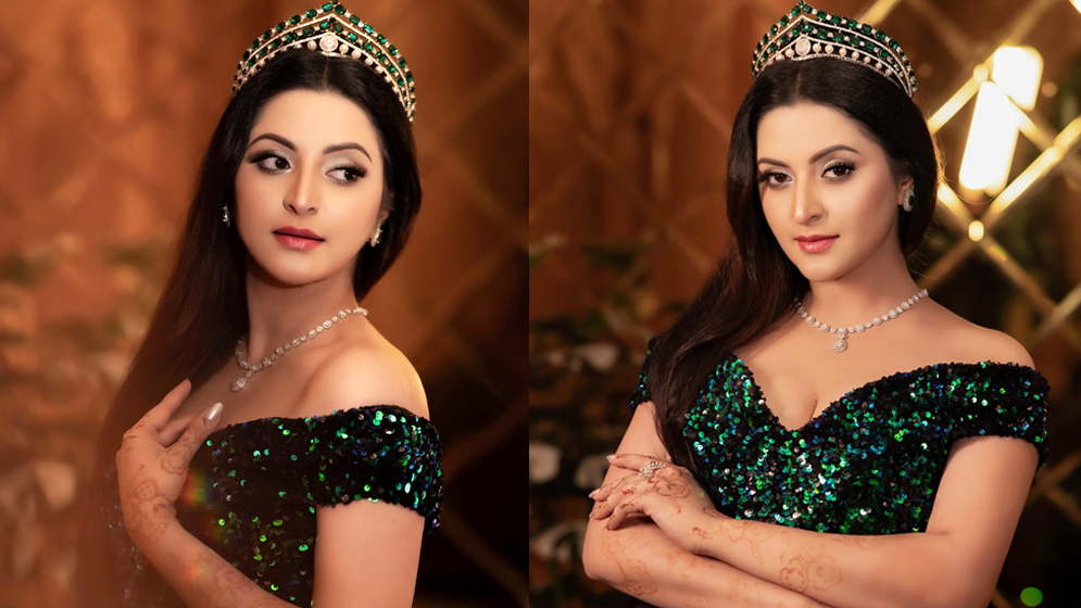সবুজ গাউনে অনন্য সাজে পরীমণি, ঝড় তুলেছেন সোশ্যাল মিডিয়ায়