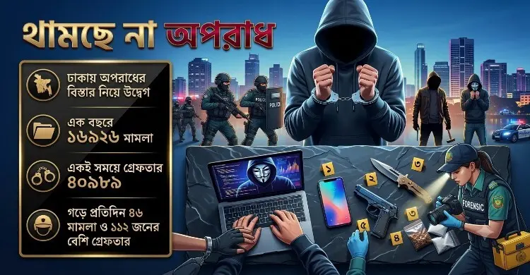 ঢাকায় বাড়ছে অপরাধ আতঙ্ক, প্রশ্নের মুখে আইনশৃঙ্খলা বাহিনীর ভূমিকা