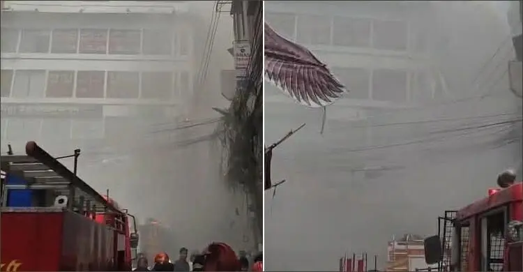 চকবাজারের আশিক টাওয়ারে আগুন, নির্বাপণ কাজে ৬ ইউনিট
