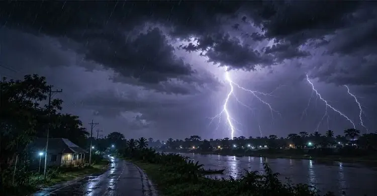 রাজধানীতে রাতে বজ্রসহ বৃষ্টির সম্ভাবনা, কমতে পারে তাপমাত্রা