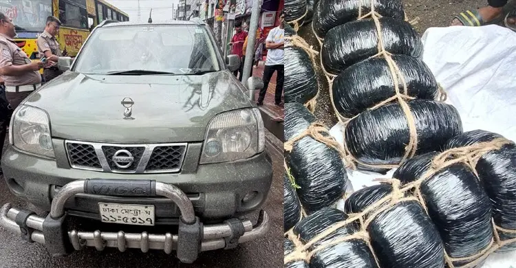 বাড্ডায় ১০০ কেজি গাঁজাসহ জিপ জব্দ, চালক পলাতক