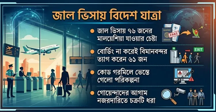 ‘শাপলা’ কোডে ফাঁস: ৭৬ যাত্রীর জাল ভিসা, বোর্ডিং পাস ইস্যুতে বিতর্ক