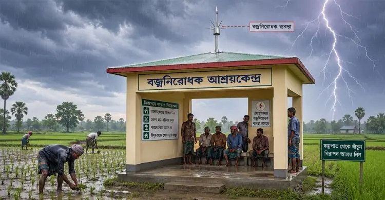 বজ্রপাতে প্রাণহানি রোধে ঝুঁকিপূর্ণ ১৫ জেলায় আশ্রয়কেন্দ্র তৈরির সিদ্ধান্ত