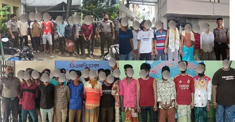 মিরপুরে বিশেষ অভিযান: ২৪ ঘণ্টায় ১৪৬ জন আটক