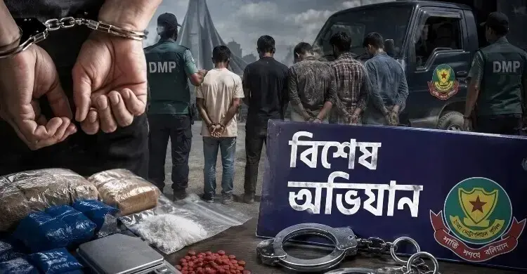 ঢাকায় ডিএমপির অভিযানে ৫২৩ জন গ্রেফতার, উদ্ধার হলো মাদক ও অস্ত্র