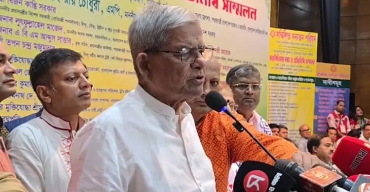 গণতন্ত্র না থাকলে সংখ্যালঘুদের নিরাপত্তা সম্ভব নয়: মির্জা ফখরুল