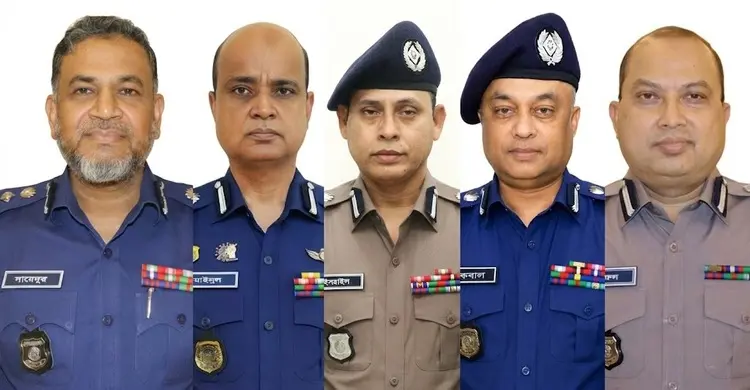 বাংলাদেশ পুলিশে ৫ কর্মকর্তা পেলেন অতিরিক্ত আইজিপির পদ