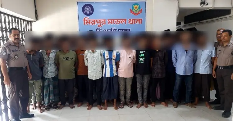 মিরপুরে পুলিশের বড় অভিযান: বিভিন্ন অপরাধে গ্রেফতার ৬৬
