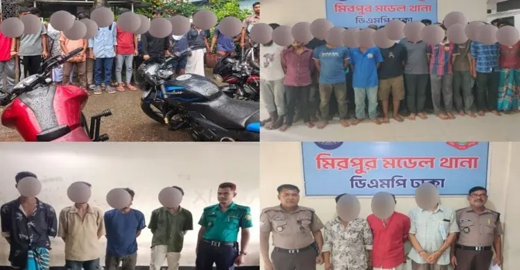 মিরপুরে গণগ্রেপ্তার: ২৪ ঘণ্টায় সাত থানার অভিযানে গ্রেফতার ১৩০ জন